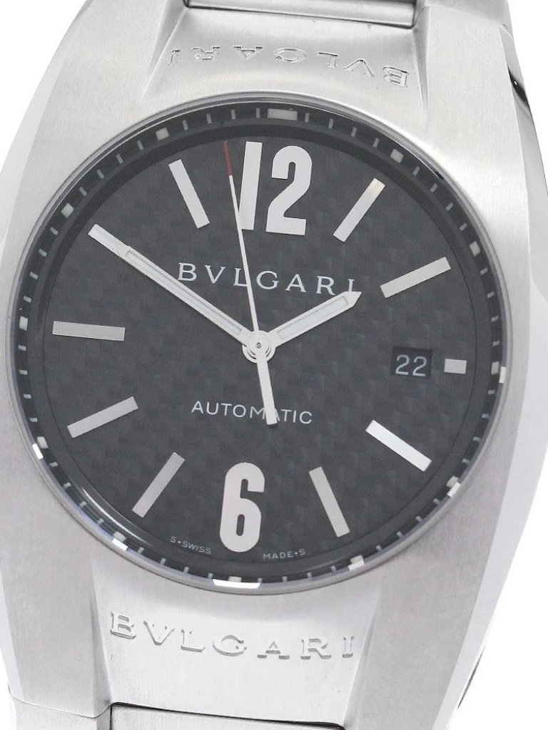 Bvlgari Elgon Eg40s Date Black Dial Automatic Mens Watch957694